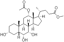 12-(乙酰氧基)-3,6,7-三羟基胆烷-24-酸甲酯分子结构 (CAS 133181-57-4)