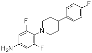 3,5-二氟-4-[4-(4-氟苯基)哌啶-1-基]苯胺分子结构 (CAS 1332356-31-6)