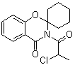 3-(2-氯-1-氧代丙基)螺[2H-1,3-苯并恶嗪-2,1'-环己烷]-4(3H)-酮分子结构 (CAS 1332594-11-2)