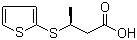 (S)-3-(2-Thienylthio)butanoic acid molecular structure (CAS 133359-80-5)