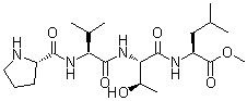 N-[N-(N-L-脯氨酰-L-缬氨酰)-L-苏氨酰]-L-亮氨酸甲酯分子结构 (CAS 133463-25-9)