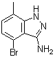 4-溴-7-甲基-1H-吲唑-3-胺分子结构 (CAS 1337881-26-1)