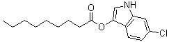 6-氯-1H-吲哚-3-基壬酸酯分子结构 (CAS 133950-72-8)