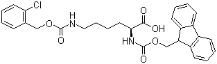 Fmoc-(2-氯苄氧基羰基)赖氨酸分子结构 (CAS 133970-31-7)