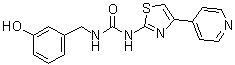 1-(3-羟基苄基)-3-[4-(吡啶-4-基)噻唑-2-基]脲分子结构 (CAS 1342278-01-6)
