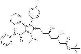 Atorvastatin tert-butyl ester molecular structure (CAS 134395-00-9)