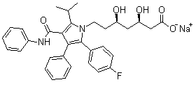 阿伐他汀钠分子结构 (CAS 134523-01-6)