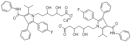 阿托伐他汀钙分子结构 (CAS 134523-03-8)