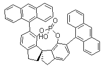 (11aR)-10,11,12,13-Tetrahydro-5-hydroxy-3,7-di-9-anthracenyl-diindeno[7,1-de:1',7'-fg][1,3,2]dioxaphosphocin-5-oxide molecular structure (CAS 1345628-08-1)