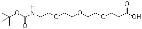 5,8,11-三氧杂-2-氮杂十四烷二酸 1-叔丁酯分子结构 (CAS 1347750-75-7)