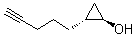 (1R,2R)-2-(4-戊炔-1-基)环丙醇分子结构 (CAS 1350619-77-0)