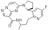 (18bR)-17-Fluoro-1,2,3,11,12,13,14,18b-octahydro-12-methyl-10H-5,7-ethenopyrazolo[3,4-d]pyrido[2,3-k]pyrrolo[2,1-m][1,3,7]triazacyclotridecin-10-one molecular structure (CAS 1350884-56-8)