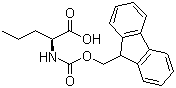 N-芴甲氧羰酰基-L-正缬氨酸分子结构 (CAS 135112-28-6)