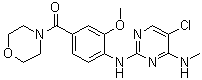 [4-[[5-Chloro-4-(methylamino)-2-pyrimidinyl]amino]-3-methoxyphenyl]-4-morpholinylmethanone molecular structure (CAS 1351758-81-0)