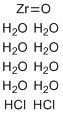 Zirconyl chloride octahydrate molecular structure (CAS 13520-92-8)