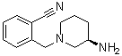 2-[[(3R)-3-氨基-1-哌啶基]甲基]苯甲腈分子结构 (CAS 1353254-17-7)
