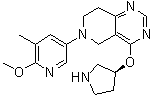 5,6,7,8-Tetrahydro-6-(6-methoxy-5-methyl-3-pyridinyl)-4-[(3S)-3-pyrrolidinyloxy]pyrido[4,3-d]pyrimidine molecular structure (CAS 1354691-78-3)