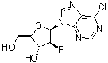 6-Chloro-9-(2-deoxy-2-fluoro-beta-D-arabinofuranosyl)-9H-purine molecular structure (CAS 135473-21-1)