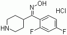 (2,4-二氟苯基)-(4-哌啶基)甲酮肟盐酸盐分子结构 (CAS 135634-18-3)