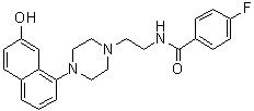 4-Fluoro-N-[2-[4-(7-hydroxy-1-naphthalenyl)-1-piperazinyl]ethyl]benzamide molecular structure (CAS 135722-26-8)
