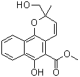 6-羟基-2-(羟基甲基)-2-甲基-2H-萘并[1,2-b]吡喃-5-羧酸甲酯分子结构 (CAS 1357351-29-1)