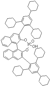 (11bR)-4-羟基-2,6-二(2,4,6-三环己基苯基)-二萘并[2,1-d:1',2'-f][1,3,2]二氧杂磷杂卓 4-氧化物分子结构 (CAS 1359764-39-8)
