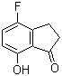 4-Fluoro-2,3-dihydro-7-hydroxy-1H-inden-1-one molecular structure (CAS 136191-16-7)