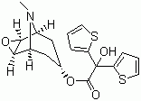 二(2-噻吩基)乙醇酸东莨菪酯分子结构 (CAS 136310-64-0)