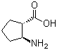 (1R,2R)-(-)-2-氨基-1-环戊烷羧酸分子结构 (CAS 136315-77-0)