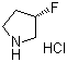 (3S)-(+)-3-氟吡咯烷盐酸盐分子结构 (CAS 136725-53-6)