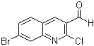 7-溴-2-氯-3-喹啉甲醛分子结构 (CAS 136812-31-2)
