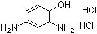 2,4-二氨基苯酚盐酸盐分子结构 (CAS 137-09-7)