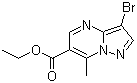 3-溴-7-甲基吡唑并[1,5-a]嘧啶-6-羧酸乙酯分子结构 (CAS 1370287-43-6)