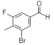 3-溴-5-氟-4-甲基苯甲醛分子结构 (CAS 1370411-47-4)