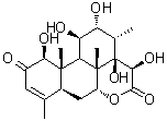 (1beta,11beta,12alpha,15beta)-1,11,12,14,15-五羟基苦木-3-烯-2,16-二酮分子结构 (CAS 137359-82-1)