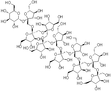 [O-beta-D-Fructofuranosyl-(2→1)]9-beta-D-fructofuranosyl alpha-D-glucopyranoside molecular structure (CAS 137405-36-8)