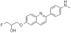 6-(3-氟-2-羟基丙氧基)-2-(4-甲基氨基苯基)喹啉分子结构 (CAS 1374107-54-6)