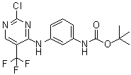 N-[3-[[2-氯-5-(三氟甲基)-4-嘧啶基]氨基]苯基]氨基甲酸叔丁酯分子结构 (CAS 1374507-23-9)
