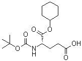 N-[叔丁氧羰基]-L-谷氨酸 1-环己基酯分子结构 (CAS 137506-13-9)