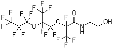 2,3,3,3-四氟-2-[1,1,2,3,3,3-六氟-2-(1,1,2,2,3,3,3-七氟丙氧基)丙氧基]-N-(2-羟基乙基)丙酰胺分子结构 (CAS 137506-19-5)