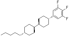 [trans(trans)]-1,2,3-Trifluoro-5-(4'-pentyl[1,1'-bicyclohexyl]-4-yl)benzene molecular structure (CAS 137644-54-3)