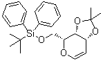 2,6-脱水-5-脱氧-1-O-[(叔丁基)二苯基硅烷基]-3,4-O-(1-甲基亚乙基)-D-阿拉伯-己-5-烯糖分子结构 (CAS 137792-66-6)