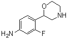 3-氟-4-(2-吗啉基)苯胺分子结构 (CAS 1379192-95-6)