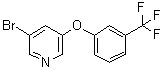 3-Bromo-5-[3-(trifluoromethyl)phenoxy]pyridine molecular structure (CAS 1383133-61-6)