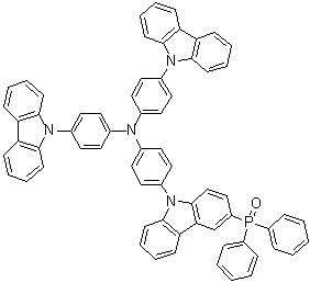 N,N-二[4-(9H-咔唑-9-基)苯基]-4-[3-(二苯基氧膦基)-9H-咔唑-9-基]苯胺分子结构 (CAS 1384725-25-0)