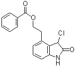 4-[2-(苯甲酰氧基)乙基]-3-氯-1,3-二氢-2H-吲哚-2-酮分子结构 (CAS 139122-17-1)