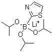 (噻唑-2-基)三异丙氧基硼酸锂分子结构 (CAS 1393823-02-3)