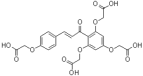 2,2',2''-[[2-[(2E)-3-[4-(Carboxymethoxy)phenyl]-1-oxo-2-propen-1-yl]-1,3,5-benzenetriyl]tris(oxy)]trisacetic acid molecular structure (CAS 1395088-14-8)