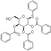 Phenyl 1-thio-beta-D-galactopyranoside 2,3,4-tribenzoate molecular structure (CAS 139608-11-0)