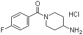 (4-氨基哌啶-1-基)(4-氟苯基)甲酮盐酸盐分子结构 (CAS 139679-50-8)